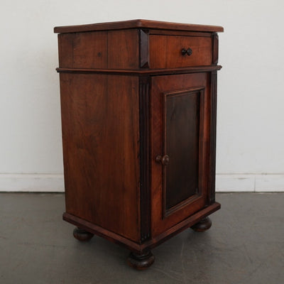 Antique Walnut Bedside Cabinet