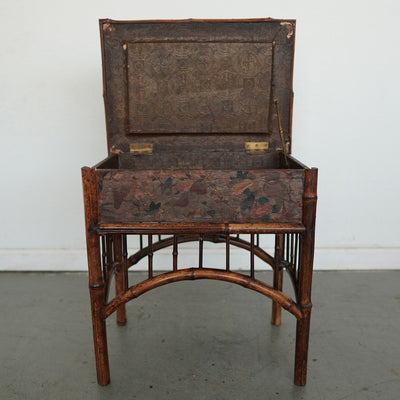 Antique Bamboo Sewing Table