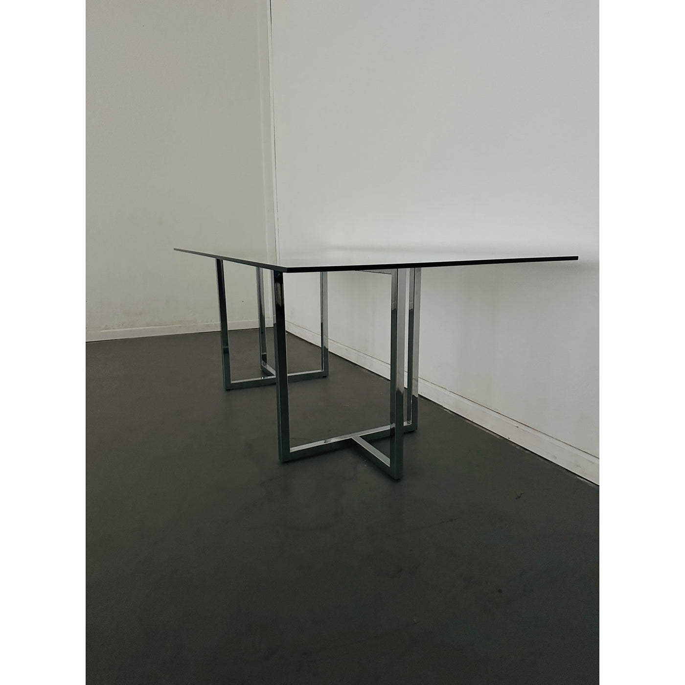 CB2 Silverado Chrome Rectangular Dining Table