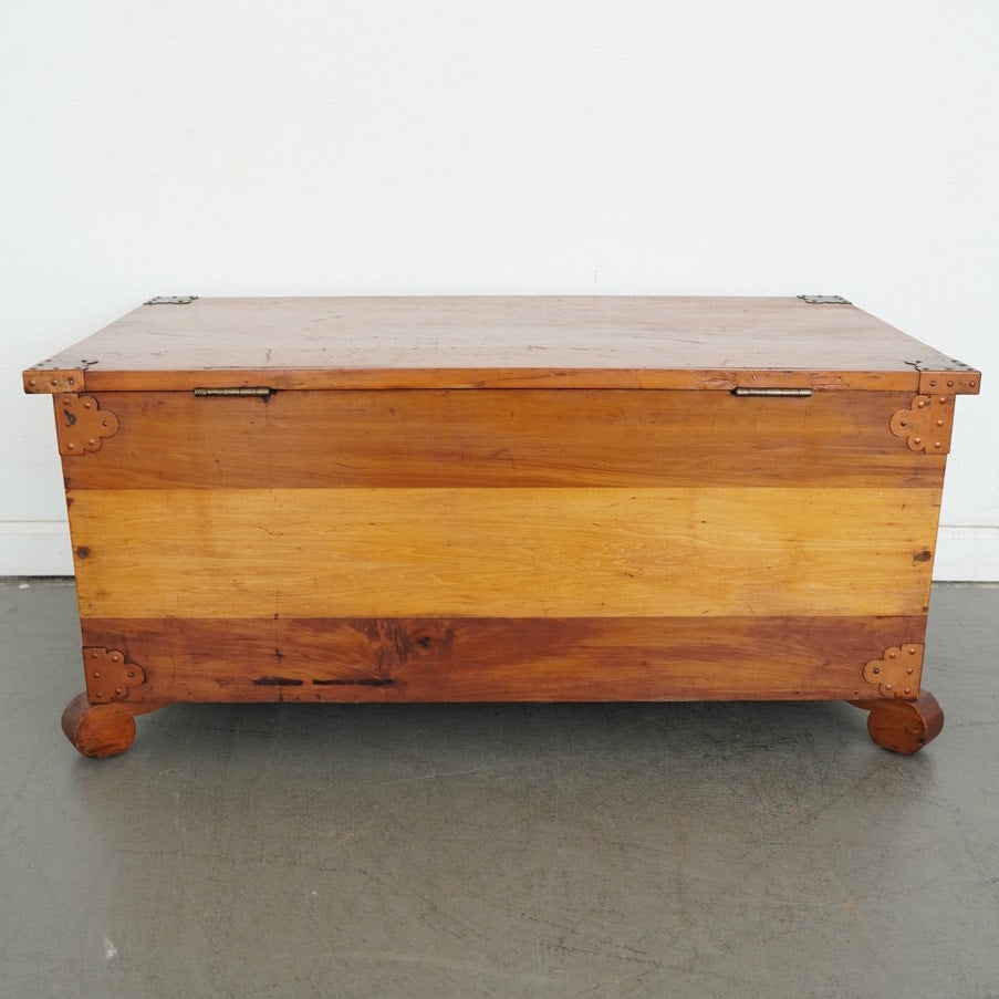Vintage Rustic Pine Blanket Chest
