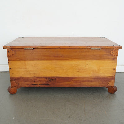 Vintage Rustic Pine Blanket Chest