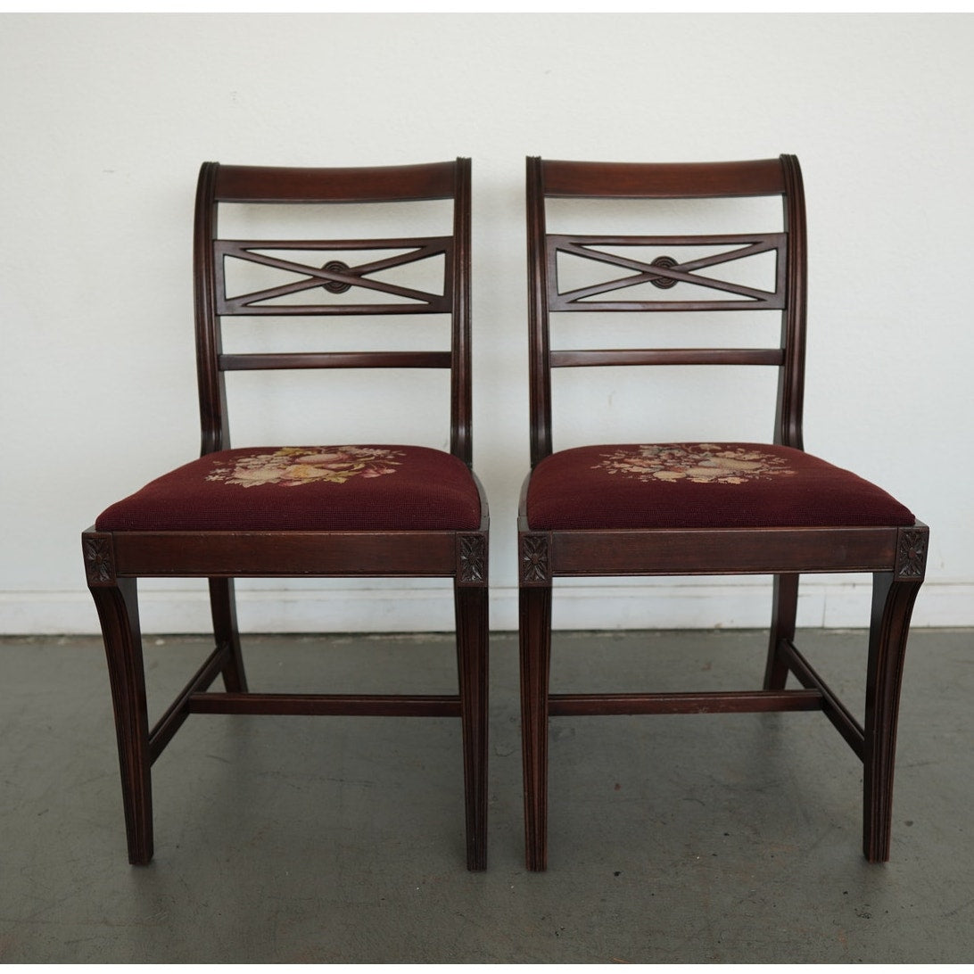 Vintage Federal Revival Dining Chairs (Set of 4)