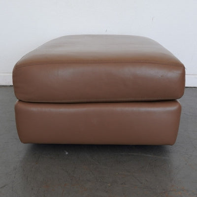 Design Within Reach Reid Leather Sofa & Ottoman