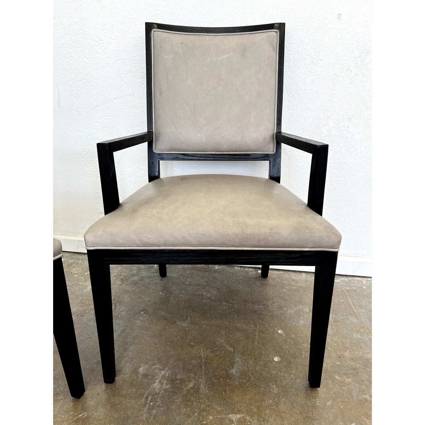 Restoration Hardware French Contemporary Leather Armchairs
