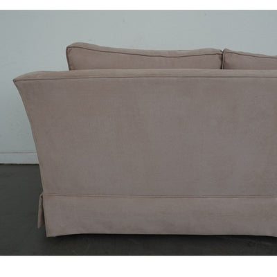Vintage Drexel Heritage Skirted Suede Sofa