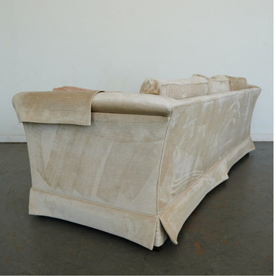 Vintage Drexel Heritage Skirted Velvet Sofa