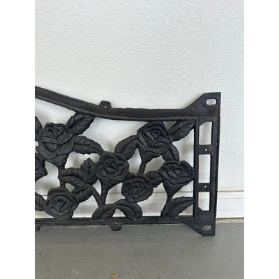 Antique Cast Iron Park Bench Back