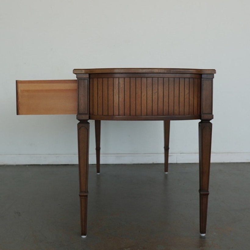 Baker Furniture Leather Top Plat Desk