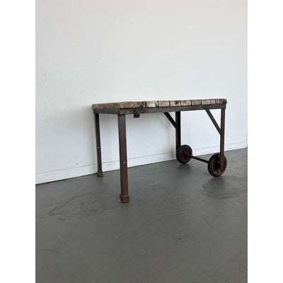 Antique Industrial Rolling Table