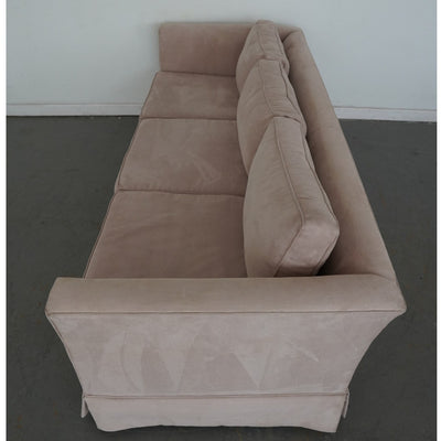 Vintage Drexel Heritage Skirted Suede Sofa