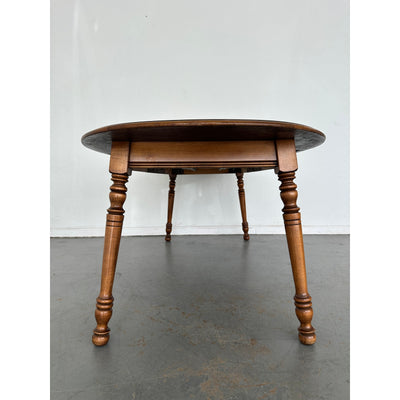 Vintage Tell City Solid Maple Oval Dining Table