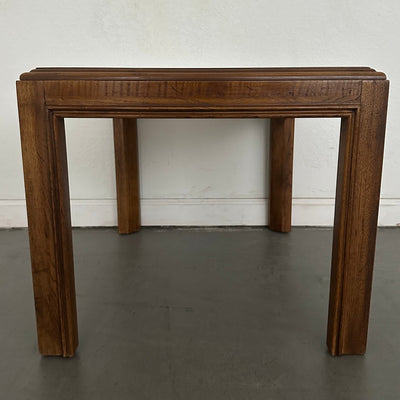 Vintage Drexel Heritage Accolade Collection Glass-Top End Table