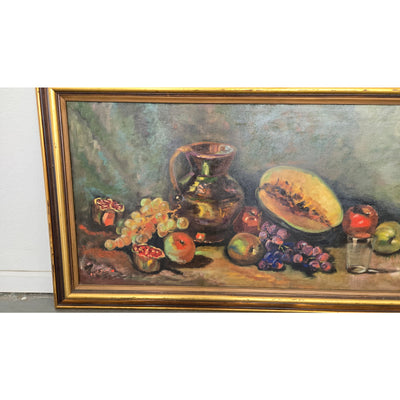 Framed Fruit Still Life Painting