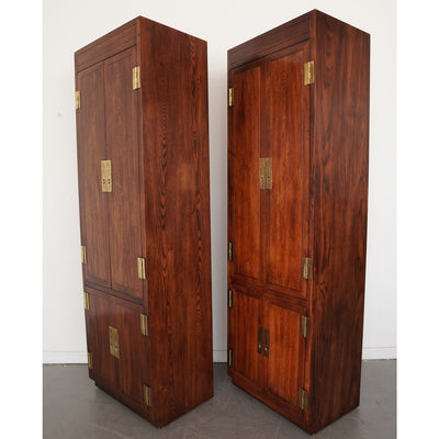 Vintage Henredon Scene One Armoire Cabinet (Set of 2)
