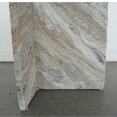 CB2 Tall Marble Side Table
