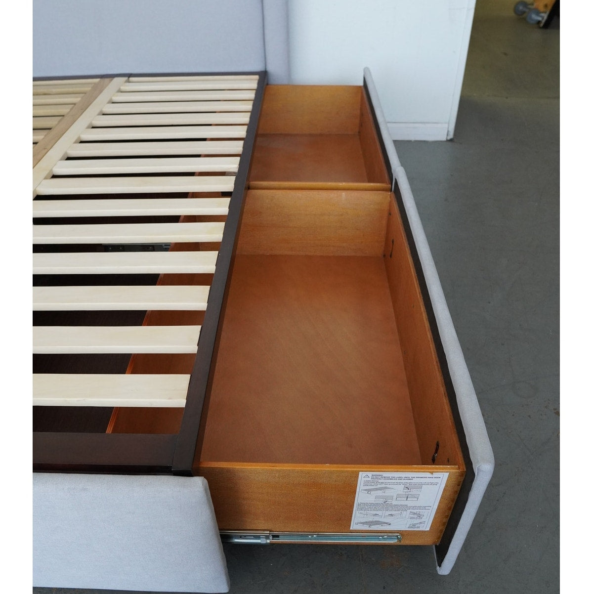 Pottery Barn Harper Upholstered Storage Platform King Bed
