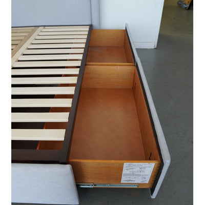 Pottery Barn Harper Upholstered Storage Platform King Bed