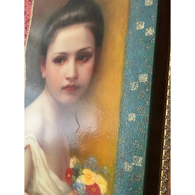 Manaz Limited Edition Wall Art – “Girl with Flowers”
