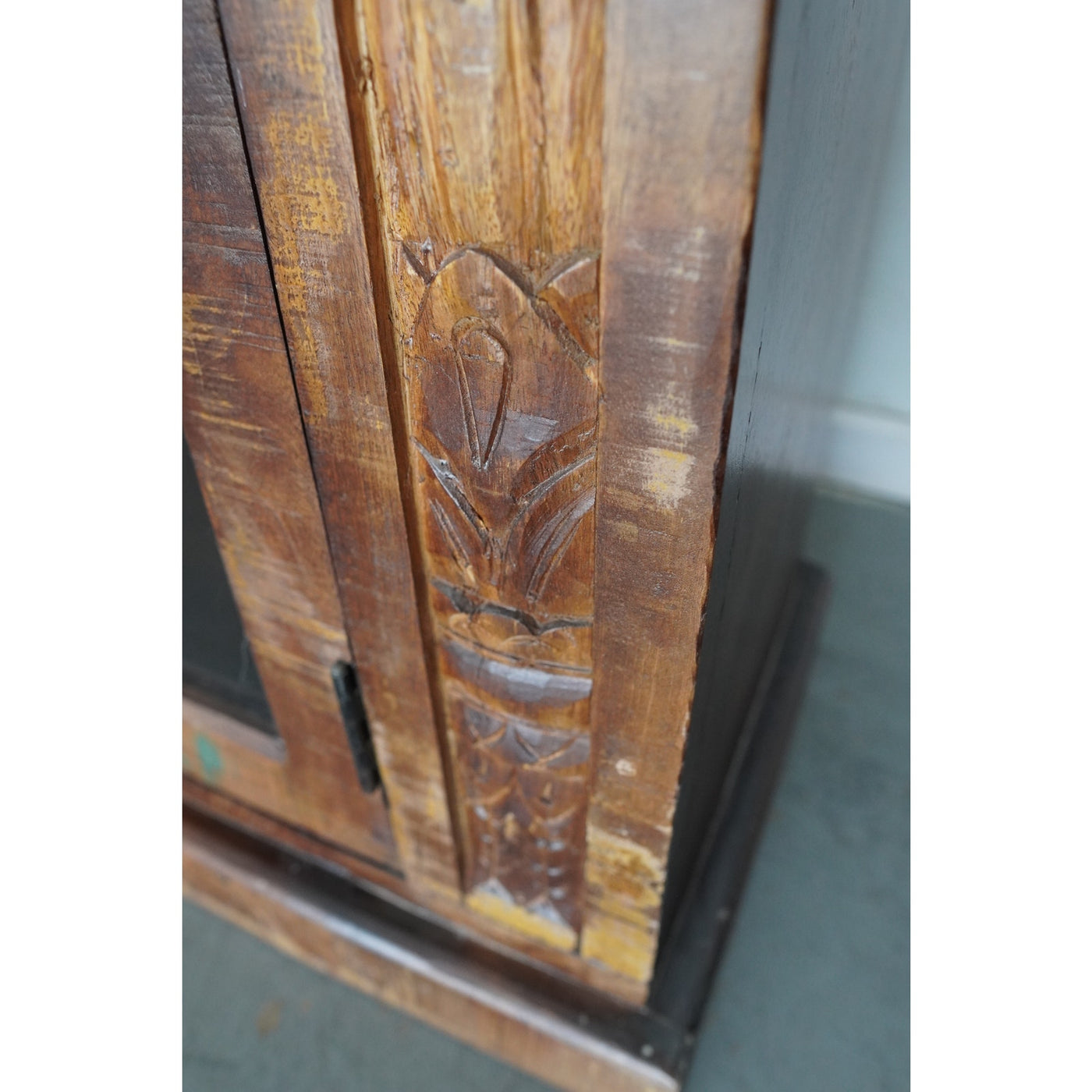 European Hand-Carved Reclaimed Wood Sideboard