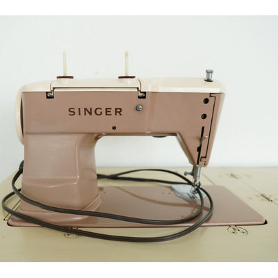 Vintage Singer Sewing Machine in French Provincial Cabinet
