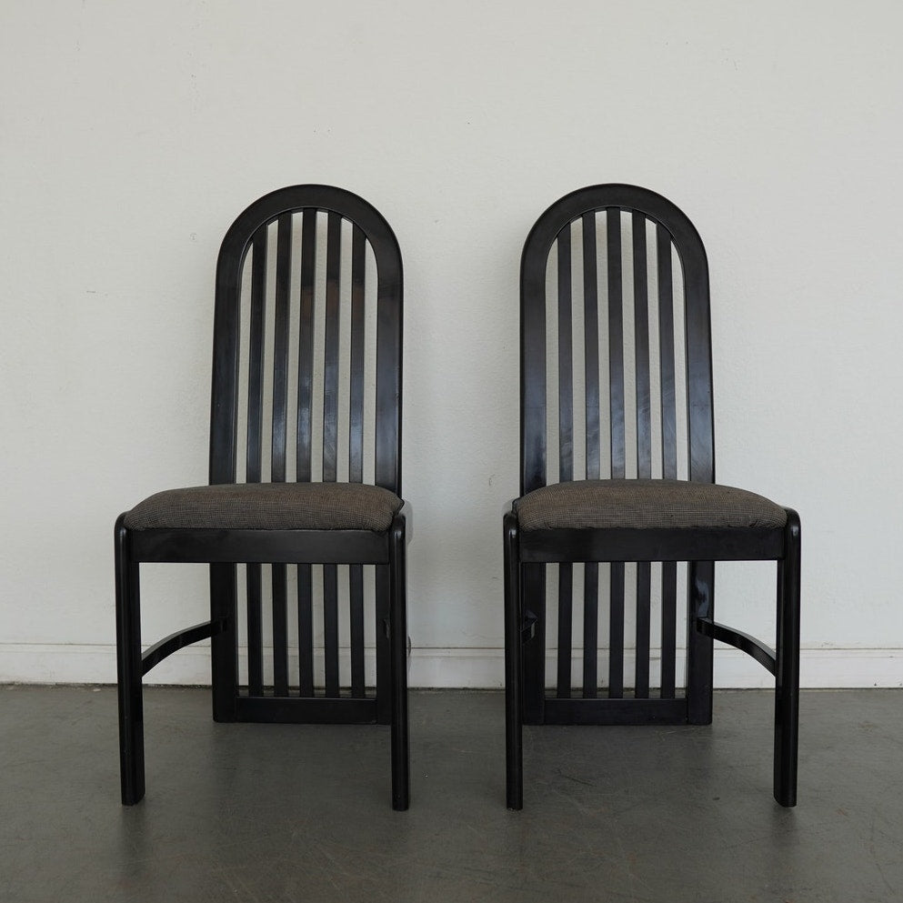 Vintage Pallavisini Italian Modern High-Back Dining Chairs (Set of 4)