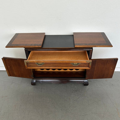 Vintage Broyhill Ming Dynasty Premier Collection Flip-Top Buffet Bar Cabinet