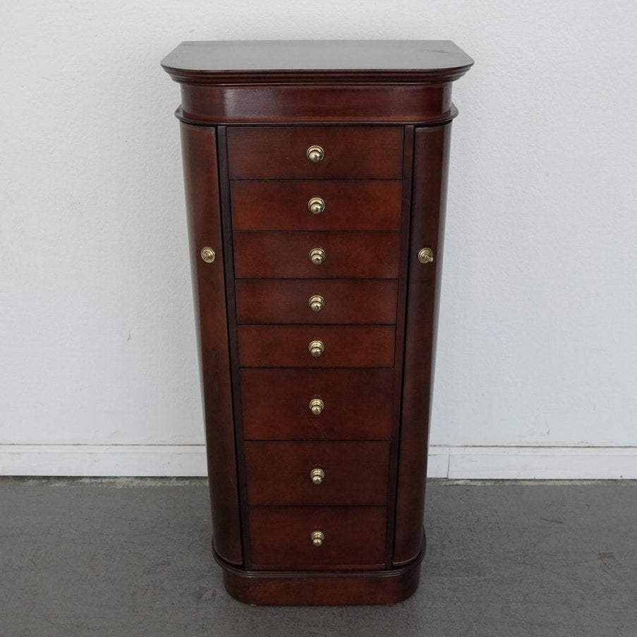 Powell Mahogany Finish Jewelry Armoire