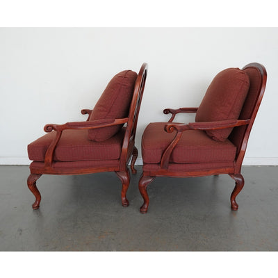 Vintage Bassett French Provincial Lounge Chairs & Ottomans (Set of 4)