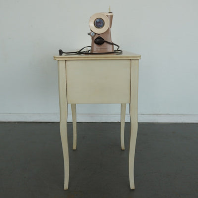 Vintage Singer Sewing Machine in French Provincial Cabinet