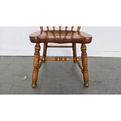 Vintage Tell City Solid Maple Colonial Spindle Back Side Chair (Set of 6)