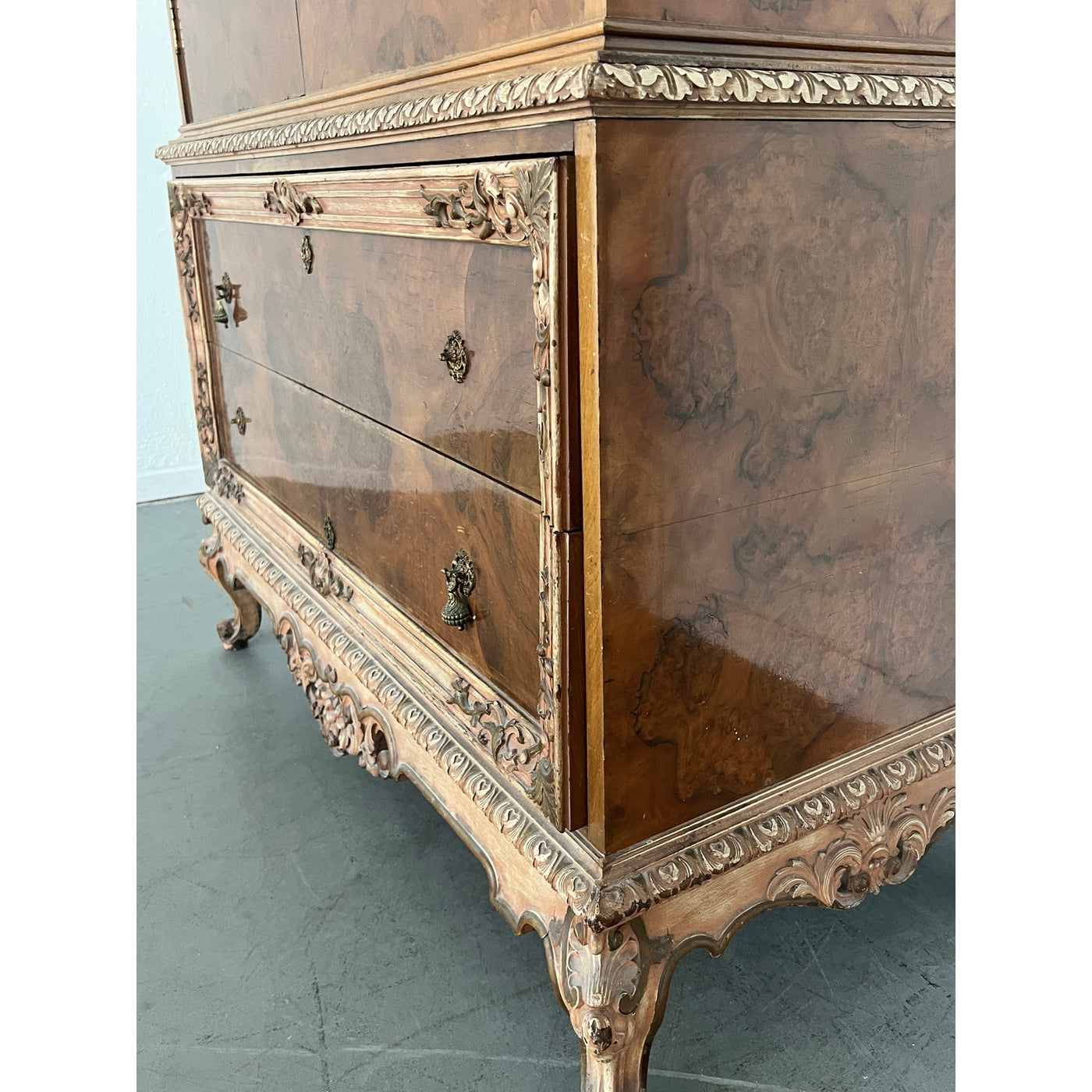 Antique French Rococo Revival Tallboy Chest
