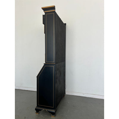 Vintage Jasper Cabinet Co. Black Lacquer Secretary Desk