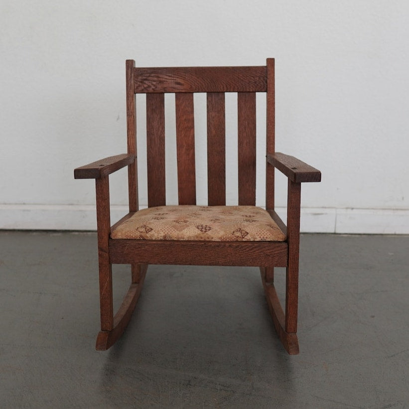 Vintage Mission-Style Children’s Rocking Chair