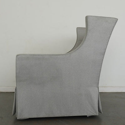 Upholstered Swivel Armchair & Ottoman