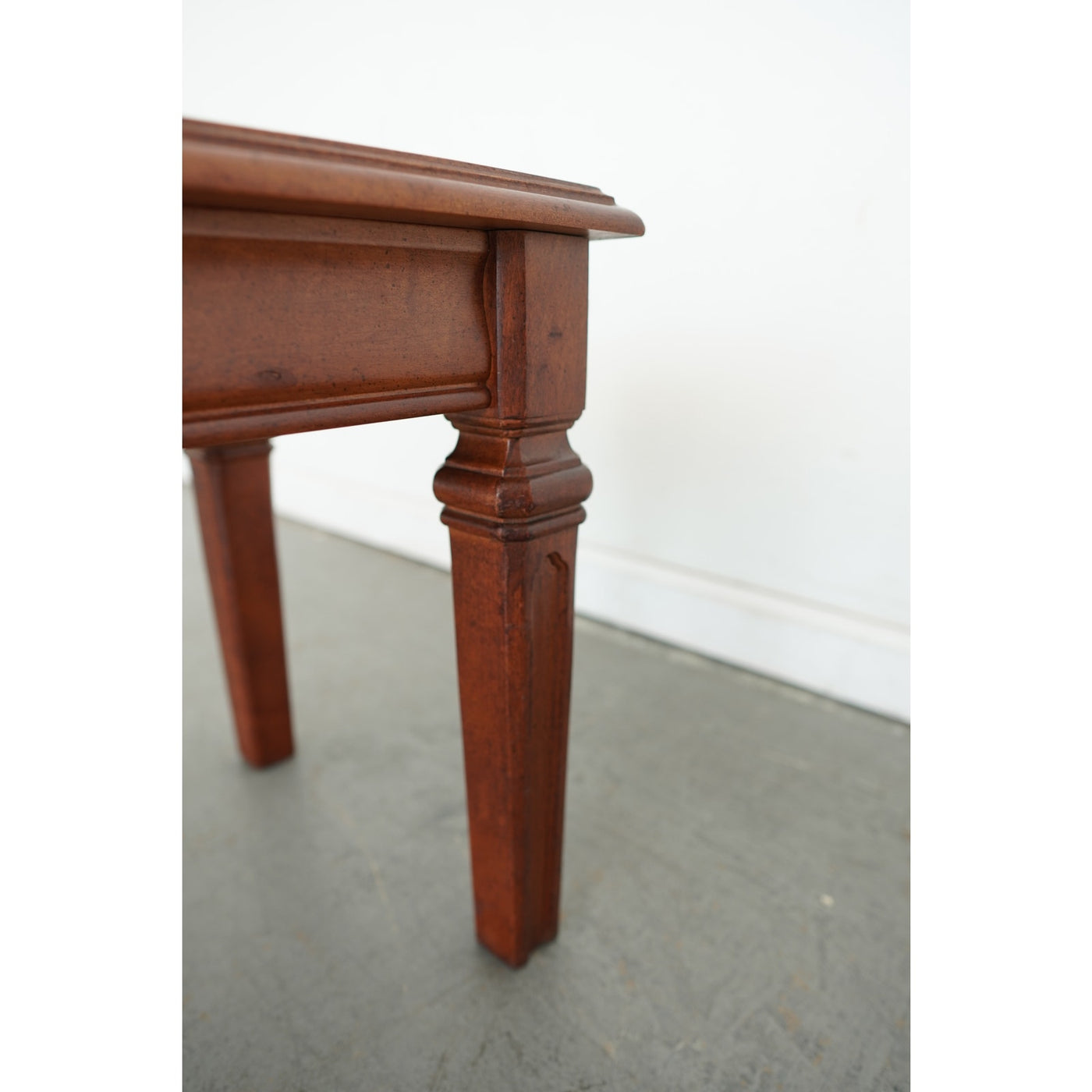 Wood and Travertine Inlay Bench