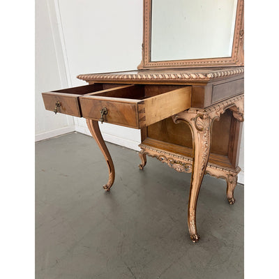 Antique French Rococo Revival Vanity with Mirror