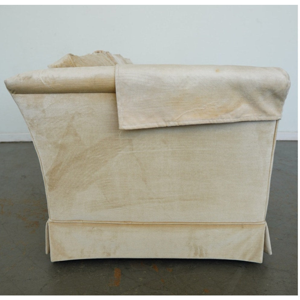 Vintage Drexel Heritage Skirted Velvet Sofa