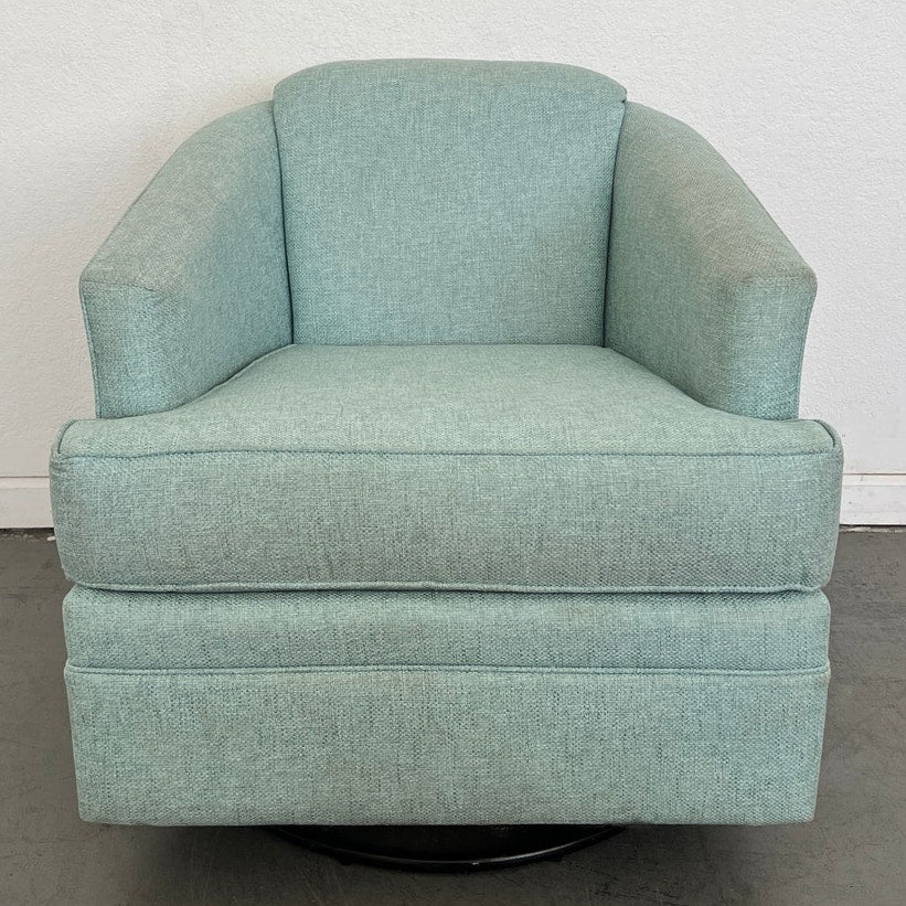 My Coastal Home Aqua Swivel Barrel Chair