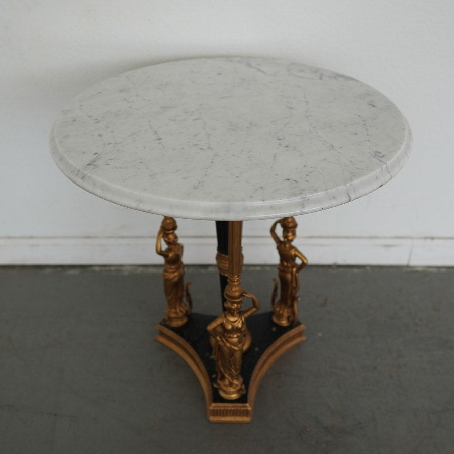 Vintage Marble Top Side Table