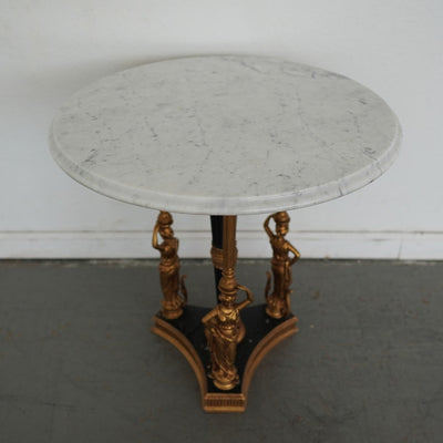 Vintage Marble Top Side Table