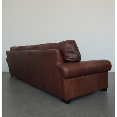 Pottery Barn Turner Roll Arm Leather Sofa