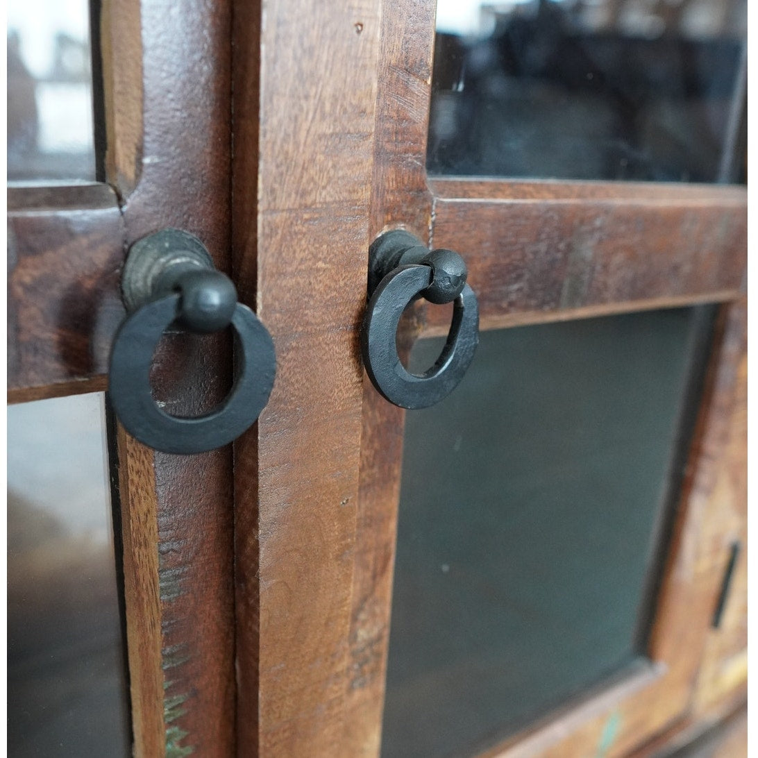 European Hand-Carved Reclaimed Wood Sideboard