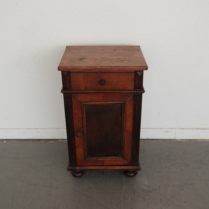 Antique Walnut Bedside Cabinet