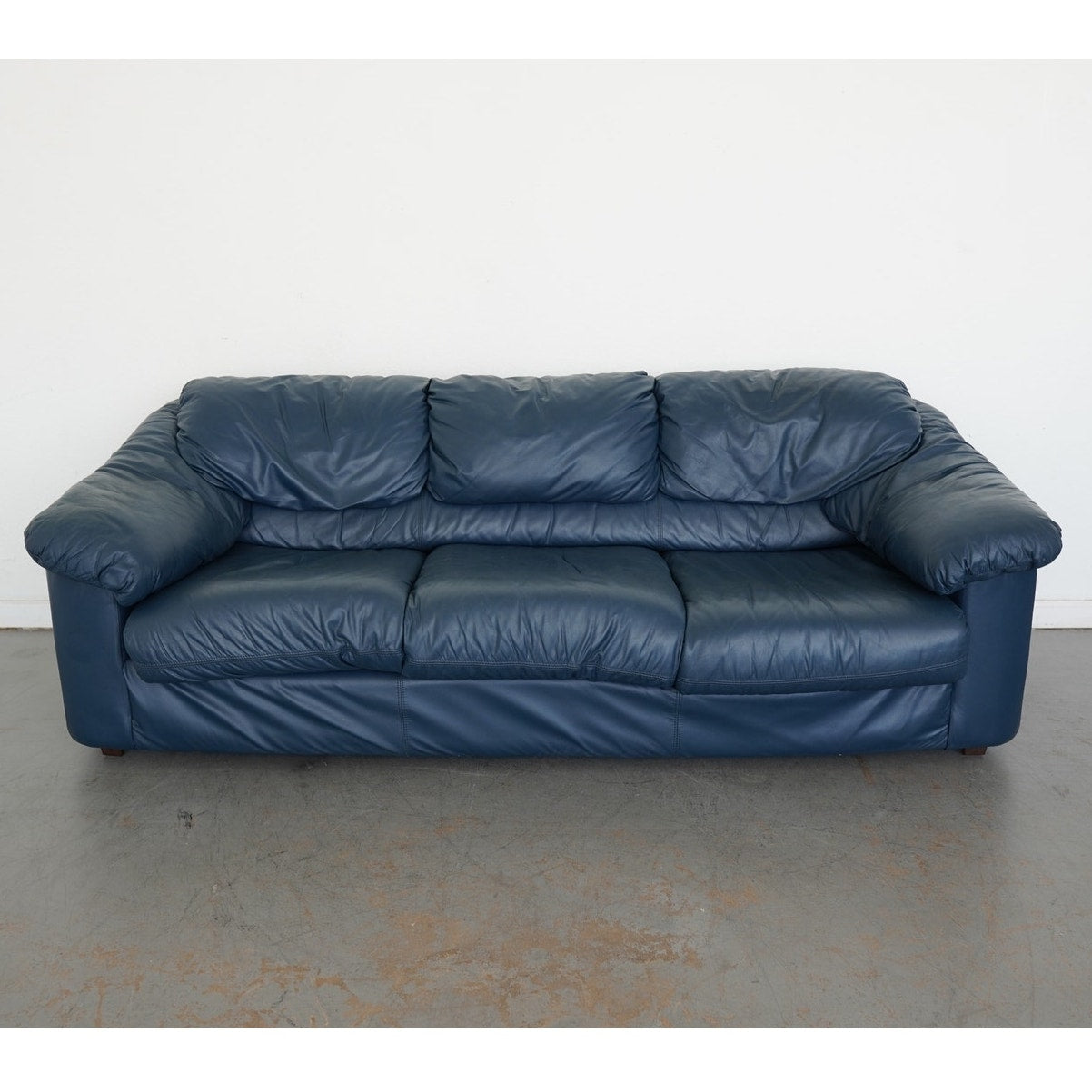 Vintage Viewpoint Leather Works Leather Sofa