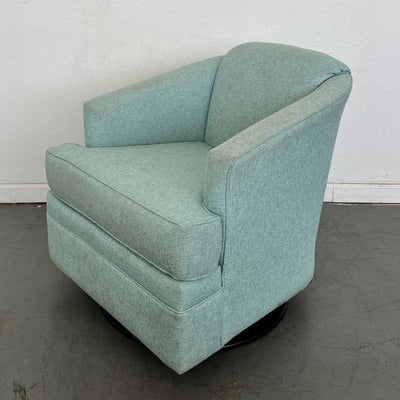 My Coastal Home Aqua Swivel Barrel Chair