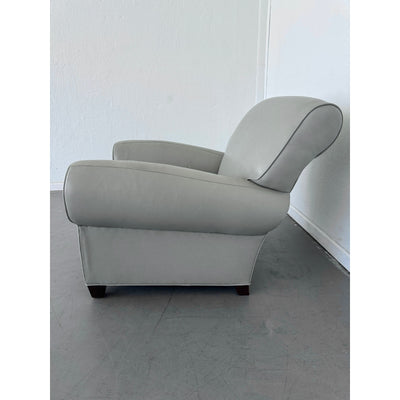 Pottery Barn Manhattan Roll Arm Leather Chair