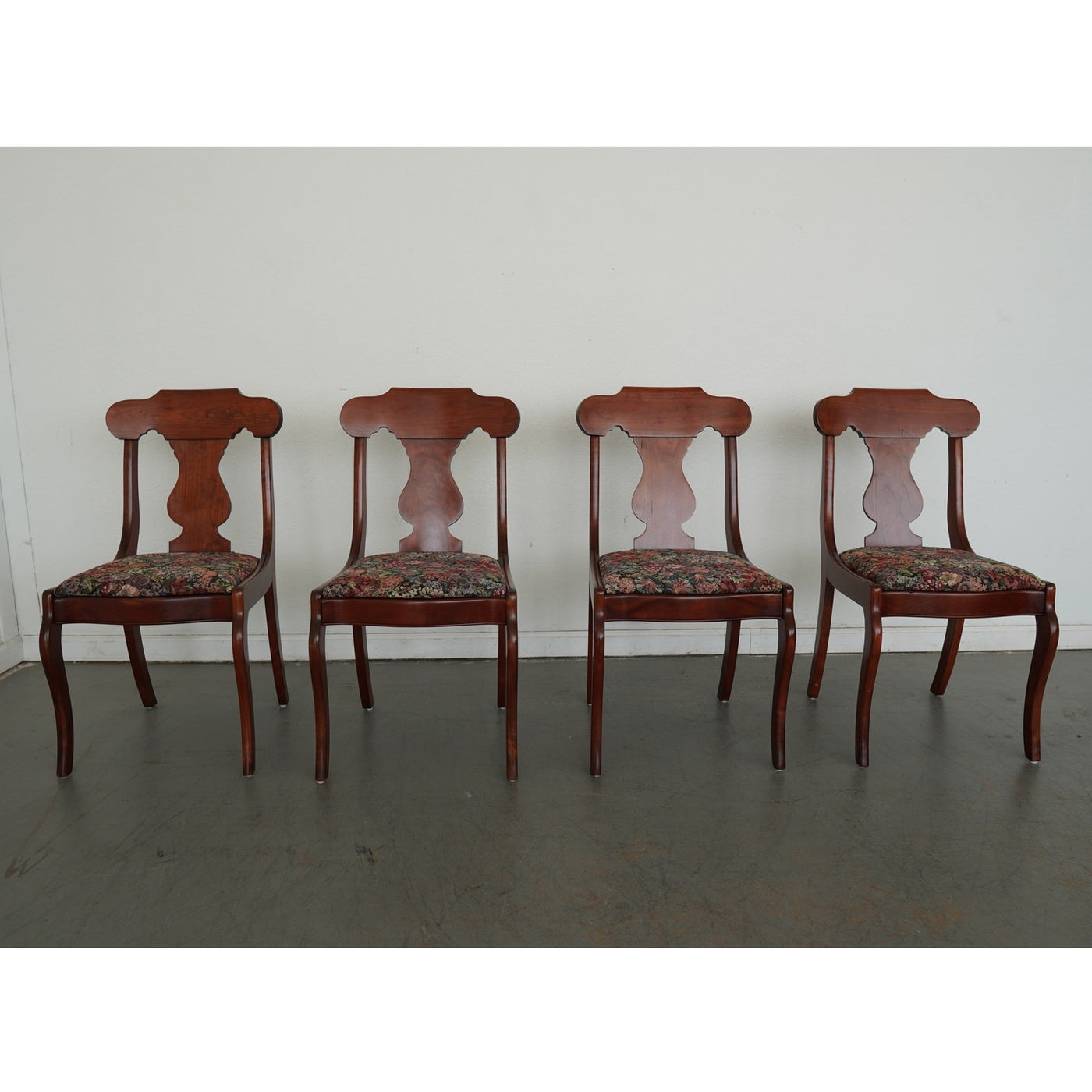 Vintage Pennsylvania House Cherry Gondola Style Dining Chairs (Set of 8)