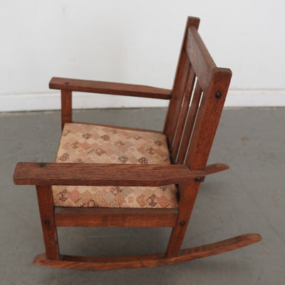 Vintage Mission-Style Children’s Rocking Chair