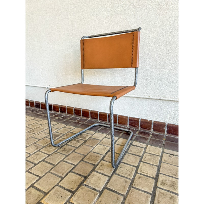 Vintage Leather Cantilever Chair