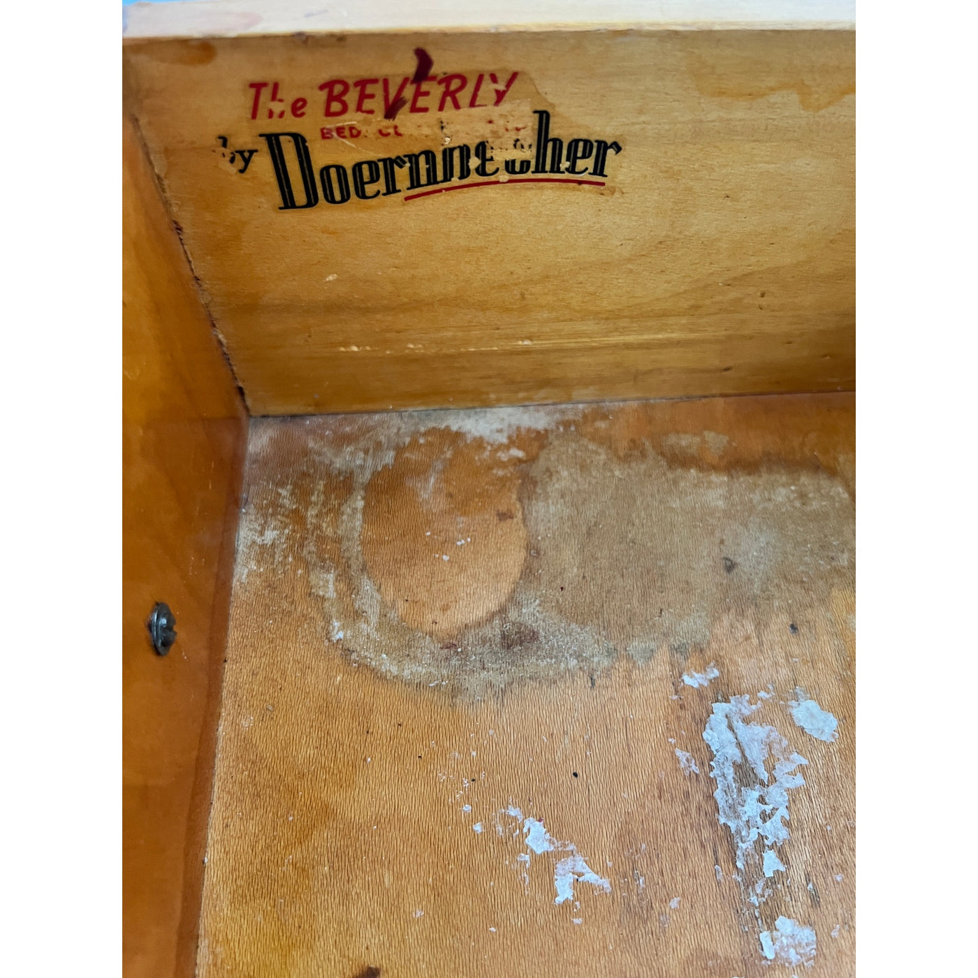 Vintage Doernbecher Furniture Co. Art Deco Waterfall Vanity & Stool